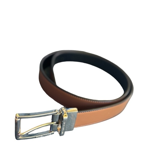 NEW Michael Kors Brown Leather Belt with Gold Buckle Size 34 Medium - Picture 9 of 10